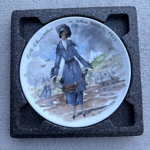 Limoges "Edith Practical Woman" In Tailored Costume Women of Century Plate 1915